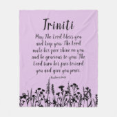 Floral Lavender Custom Baby Name Blessing Prayer Fleece Deken (Voorkant)