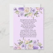 Floral Lavender Dank u voor het sympathie voor Mem Bedankkaart (Achterkant)