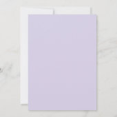 Floral Lavender Elegant Dusty Paarse Lila bruiloft Kaart (Achterkant)