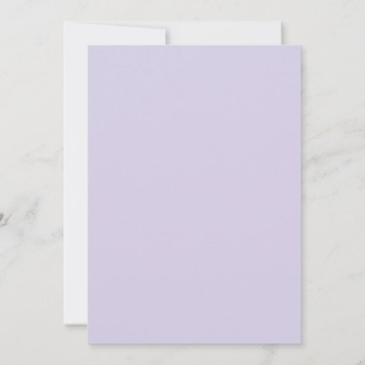Floral Lavender Elegant Dusty Paarse Lila bruiloft Kaart (Achterkant)