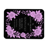 FLORAL LAVENDER. IN LOVING MEMORY KEEPSAKE,  MAGNEET (Horizontaal)
