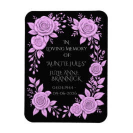 FLORAL LAVENDER. IN LOVING MEMORY KEEPSAKE,  MAGNEET