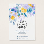 Floral lavender jeweling earing ketting display visitekaartje (Achterkant)