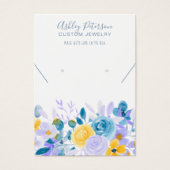 Floral lavender jeweling earing ketting display visitekaartje (Voorkant)