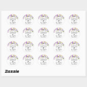 Floral Lavender Lila Small Business Handmade Love Ronde Sticker (Vel)
