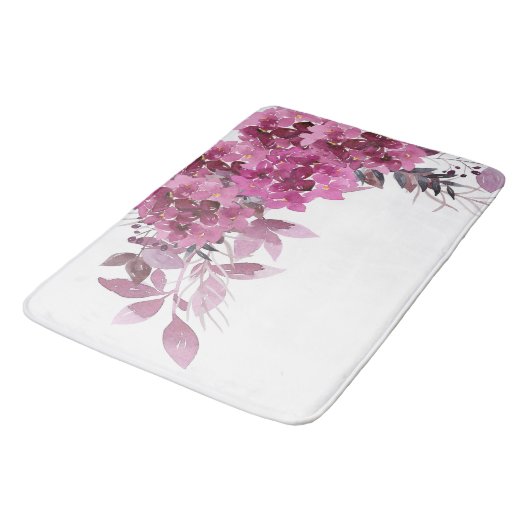 *~* Floral Lavender Magenta Hydrangea Romantic Badmat (Gekanteld)