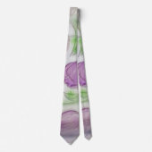 Floral-lavender Necktie |Trendy Floral Wedding Str Stropdas (Voorkant)