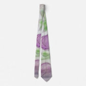 Floral-lavender Necktie |Trendy Floral Wedding Str Stropdas (Achterkant)