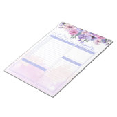  Floral Lavender Paarse Daily Planner om te doen Notitieblok (Schuin)