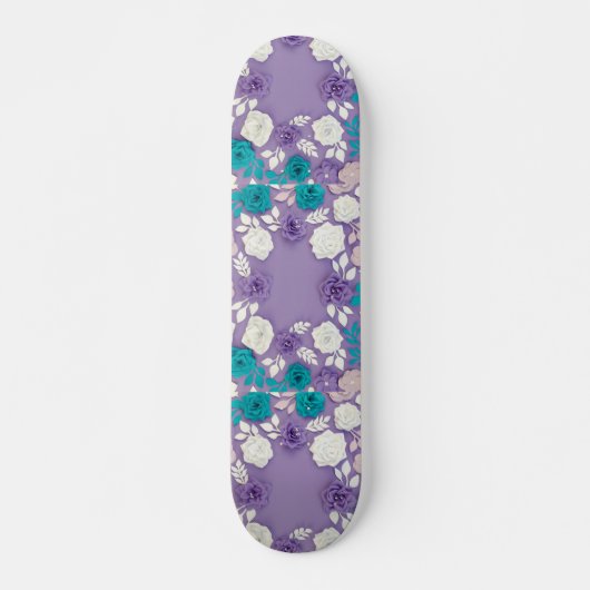 Floral Lavender Persoonlijk Skateboard (Voorkant)