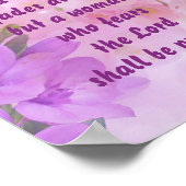 Floral Lavender Proverbs 31 Vrouw Poster (Hoek)