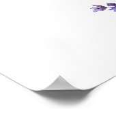 Floral Lavender Unplugged Ceremony & Open Zitplaat Poster (Hoek)