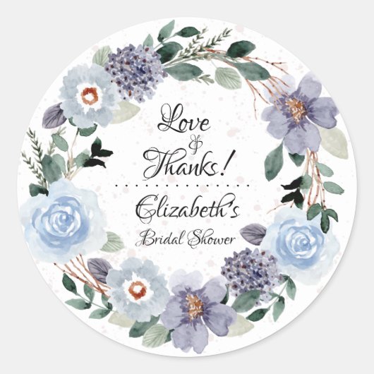 Floral Lavender Vrijgezellenfeest Ronde Sticker (Voorkant)