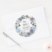 Floral Lavender Vrijgezellenfeest Ronde Sticker (Envelop)