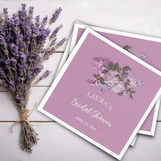 Floral Lavender Vrijgezellenfeest Servet