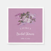 Floral Lavender Vrijgezellenfeest Servet (Voorkant)
