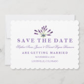 Floral Lavender Wedding Save the Date (Voorkant)