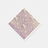  Floral Lavender White Flowers gepersonaliseerd Servet (Hoek)