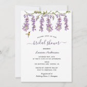 Floral Lavender Wisteria Vrijgezellenfeest Aankondiging (Voorkant)