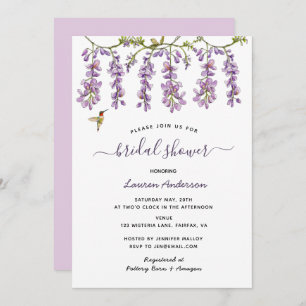 Floral Lavender Wisteria Vrijgezellenfeest Aankondiging