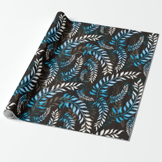 Floral Leaf Cadeaupapier (Uitgerold)