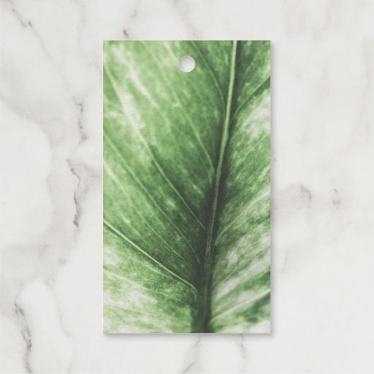 Floral Leaf Natuur Foto Cadeaulabels (Achterkant)