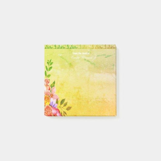 Floral Leaf Post-it Notes (Voorkant)
