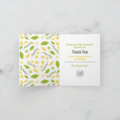 Floral Leaf, werknemer Dank je kaart (Binnen)