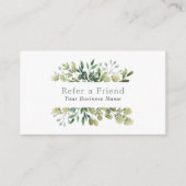 Floral Leafy Lijst Referral Kaart (Voorkant)