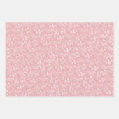 Floral Leaves Art Pattern On Pink Sage Green Beige Inpakpapier Vel (Voorkant)