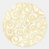 Floral leaves ronde sticker (Voorkant)