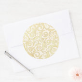 Floral leaves ronde sticker (Envelop)