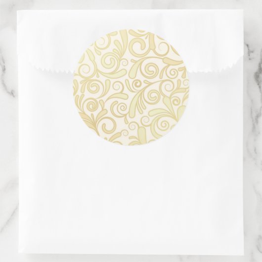 Floral leaves ronde sticker (Tas)