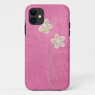 Floral leder iPhone 11 hoesje
