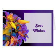 Floral Lelies Wedding Gefeliciteerd Kaart