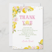 Floral Lemon Birthday Bedankkaart (Voorkant)