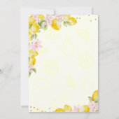 Floral Lemon Birthday Photo Bedankkaart (Achterkant)