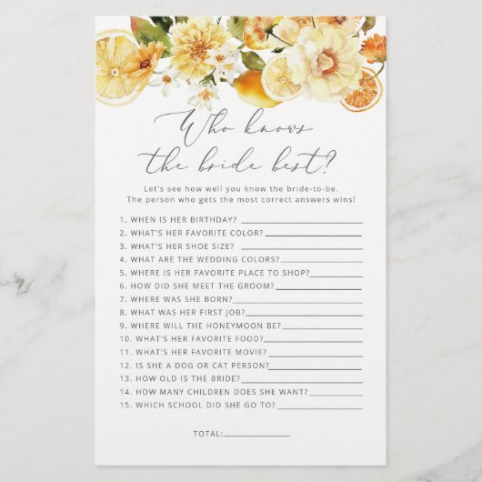 Floral lemon die het beste spel kent (Voorkant)