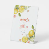 Floral Lemon | Kaarten en geschenken Reclamebord Met Voetstuk (Voorkant)