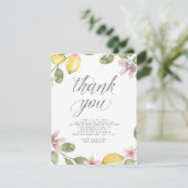 Floral Lemon Krans Vrijgezellenfeest Bedankt (Staand voorkant)