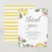 Floral Lemon Krans Vrijgezellenfeest Bedankt (Voorkant / Achterkant)