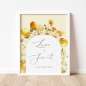 Floral lemon Love is een zoet Poster