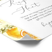 Floral lemon ring hunt bridal shower game poster (Hoek)