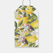 Floral Lemon Shower Favor Main Squeeze Waterverf Cadeaulabel (Achterkant)