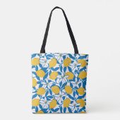 Floral Lemon Sketch Hand getekend - Canvas tas (Achterkant)