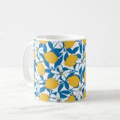 Floral Lemon Sketch Hand getekend - Koffie Mok (Voorkant links)