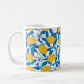 Floral Lemon Sketch Hand getekend - Koffie Mok (Links)