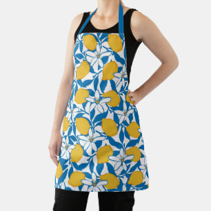 Floral Lemon Sketch Hand getekend - Schort