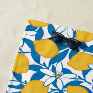 Floral Lemon Sketch Hand getekend - Strandlaken