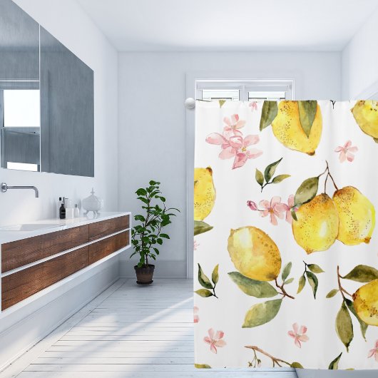 Floral Lemon Toscane Stijl Douchegordijn